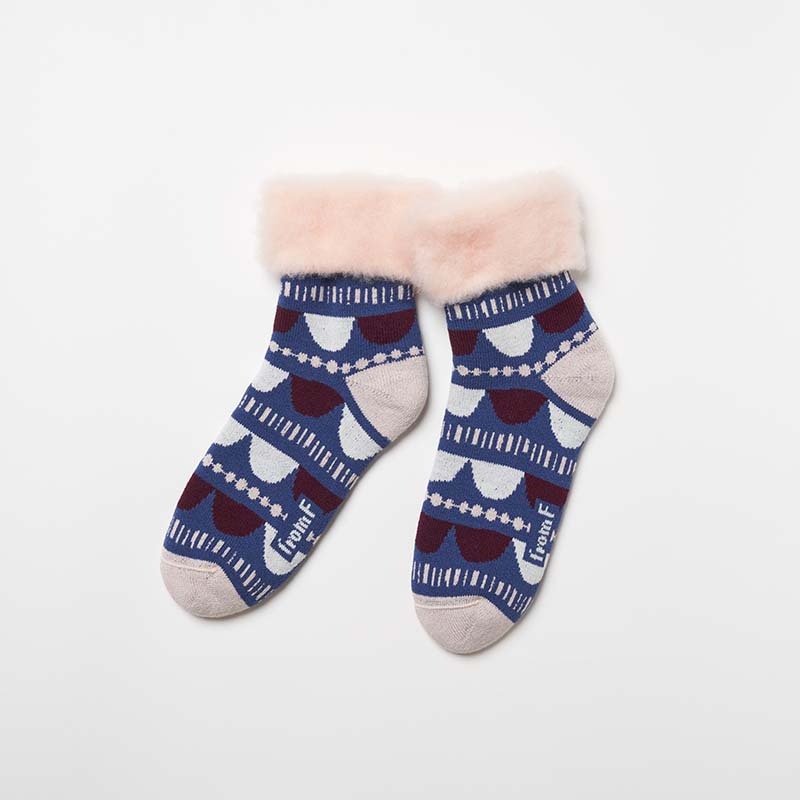 fromF フィンランド製 もこもこソックス フィッシュ/BL